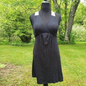 Elle Sundress Black with Cream Crochet Size M